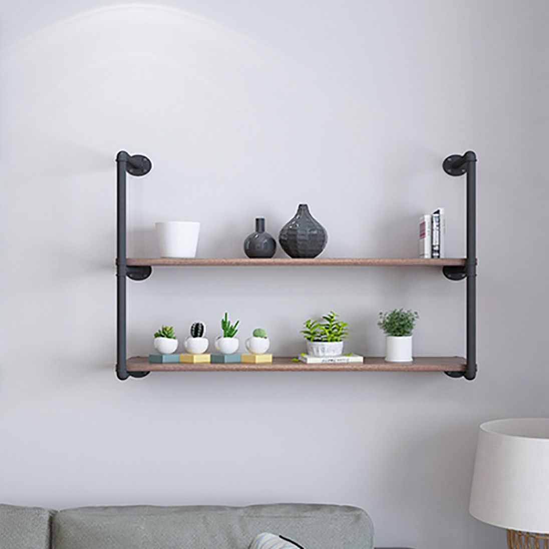 7.87"W Bookshelf Industrial Style Wall Mounted Solid Wood Bookcase for Home Office Clearhalo 'Bookcases' 'furn' 'furn_bookcases' 'Furniture' 'furniture_bookcases' 'kitchen' 'kitchen_bookcases' 'Living Room Furniture' 'Office Furniture' 1200x1200_10133088-fc6d-4b9d-84f9-0d65254dda44
