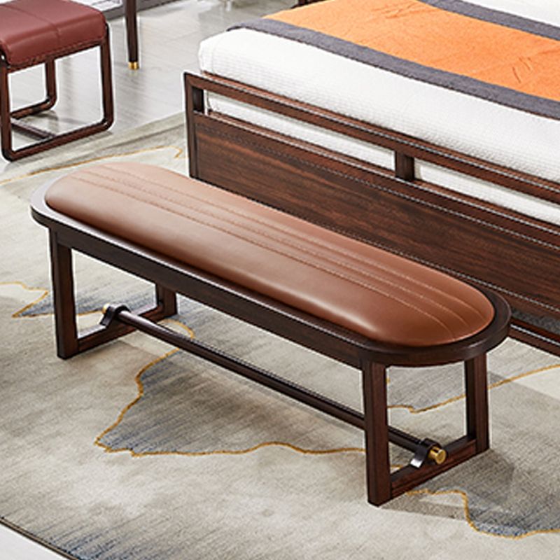 Modern Upholstered Seating Bench Solid Wood Rectangle Bench for Bedroom Clearhalo 'Benches' 'Chairs & Seating' 'furn' 'furn_benches' 'Furniture' 'Living Room Furniture' 1200x1200_10147d0d-2d9a-456d-a465-a16e37352d28