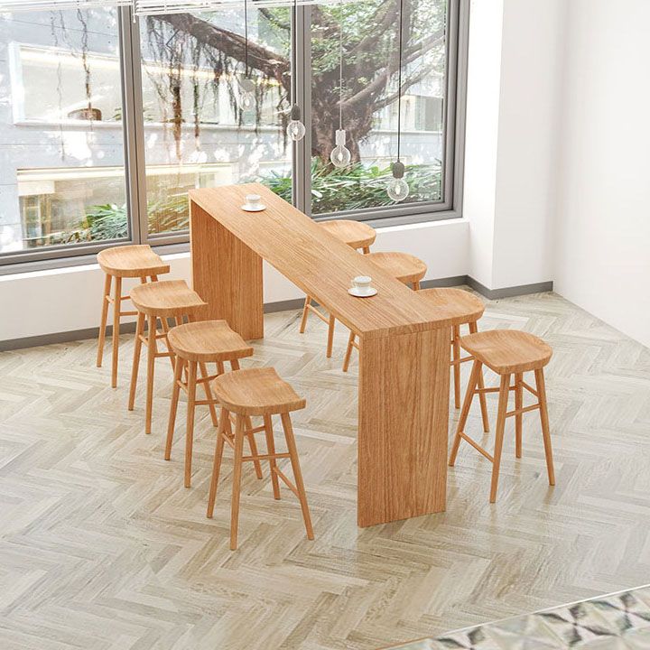 1/5/9 Pieces Luxurious Rectangular Pub Table Set Wooden Counter Table with Backless Stools Clearhalo 'Bar Furniture' 'furn' 'furn_home_bar_bar_sets' 'Furniture' 'Home Bars & Bar Sets' 'home_bar_bar_sets' 'Kitchen & Dining Furniture' 1200x1200_1014b5d2-9c83-442c-b32e-0d63509acbd6