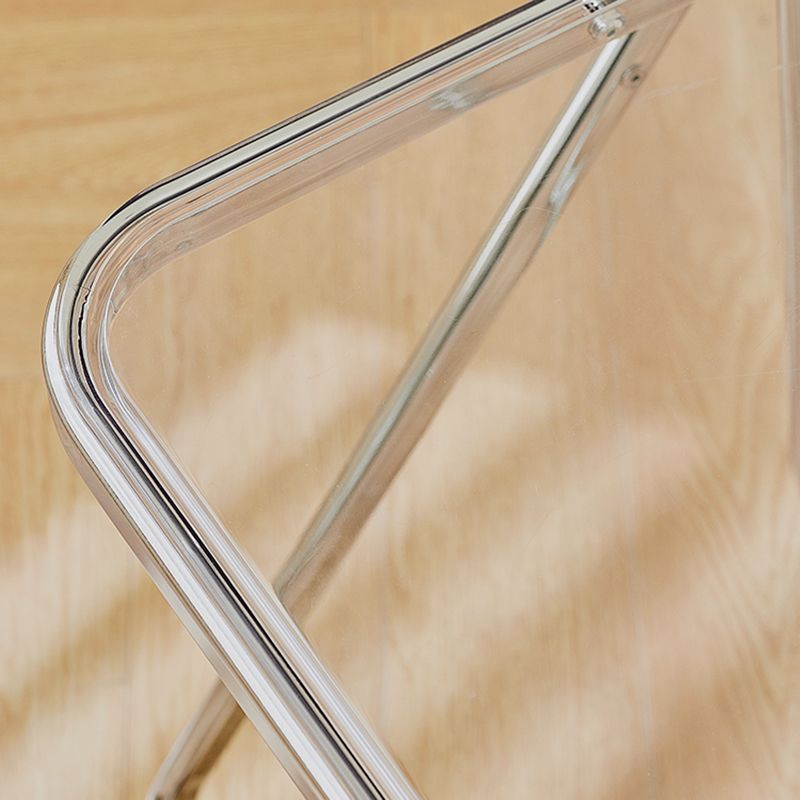 Contemporary Metal X-base End Slide Table Rectangular Side Table Clearhalo 'Coffee & Accent Tables' 'End & Side Tables' 'end_side_tables' 'furn' 'furn_end_side_tables' 'Furniture' 'Living Room Furniture' 1200x1200_1014ce7f-aacd-4044-9f7d-0fa2fb529da3