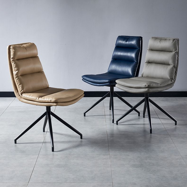 Contemporary Style Leather Dining Side Chairs Solid Back Chair for Kitchen Clearhalo ' kitchen&dining_furn' 'Dining Chairs' 'Dining Tables & Seating' 'dining_chair' 'furn' 'furn_dining_chair' 'Furniture' 'furniture_dining_chair' 'Kitchen & Dining Furniture' 'kitchen' 1200x1200_1017b0e7-3c55-4dcb-99c0-1b70357ef992