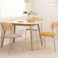 Modern 4 Legs Dining Table Sintered Stone Table with Wood Legs for Home