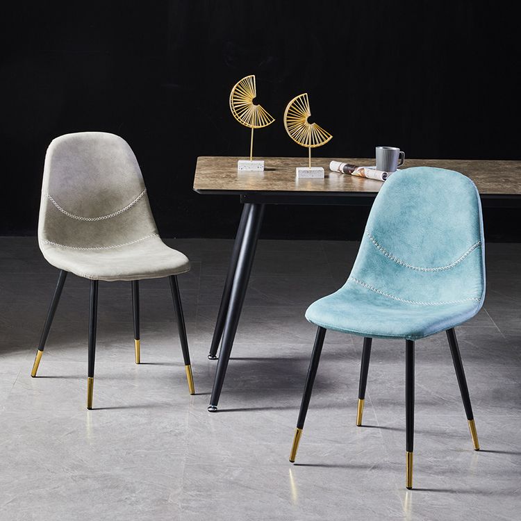 Scandinavian Style Leather Dining Side Chairs Armless Solid Back Chair Clearhalo ' kitchen&dining_furn' 'Dining Chairs' 'Dining Tables & Seating' 'dining_chair' 'furn' 'furn_dining_chair' 'Furniture' 'furniture_dining_chair' 'Kitchen & Dining Furniture' 'kitchen' 1200x1200_101a56ca-6cc8-4cee-9299-2573169f310e