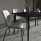 Industrielle Indoor -Kunstlederpolsterer Parsons Armless Dining Stuhl
