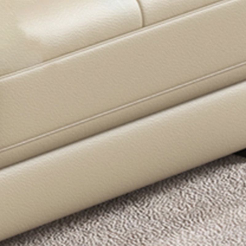 Sofá estacionario de brazo de cuero genuino resistente a las manchas contemporáneos