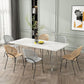 Stone Top Table Traditional Luxury Dining Table with Double Pedestal Base Clearhalo 'Dining Tables & Seating' 'Dining Tables' 'dining_table' 'furn' 'furn_dining_table' 'Furniture' 'furniture_dining_table' 'Kitchen & Dining Furniture' 'kitchen' 'kitchen_dining_table' 1200x1200_101b749f-76ec-4457-a17e-735befb17ff6