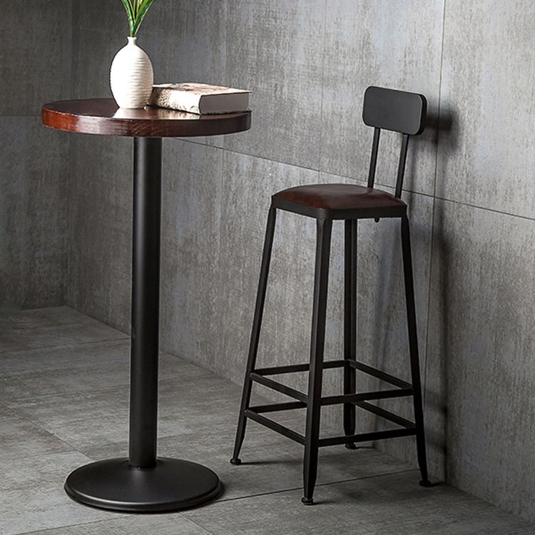Industrial Footrest Armless Barstool Leather Stackable Coffee Shop Stool Clearhalo 'Bar Furniture' 'Bar Stools' 'bar_stools' 'furn' 'furn_bar_stools' 'Furniture' 'furniture_bar_stools' 'Kitchen & Dining Furniture' 1200x1200_101c7e37-6fc1-40d3-bc94-5b4c9b8ac29d