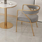 Dining Room Glam Chair Gold Legs Velvet Arm Chair with Upholstered