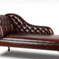 Traditional Upholstered Chaise Lounge Couch Leather Chaise Lounge Chair with Arms
