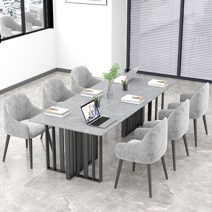 Industrial Rectangular Writing Desk Sintered Stone Office Desk for Office without Chair Clearhalo 'furn' 'furn_office_desk' 'Furniture' 'Office Desks' 'Office Furniture' 'office_desk' 1200x1200_102346e0-2d44-4a08-8423-4024b2b78189