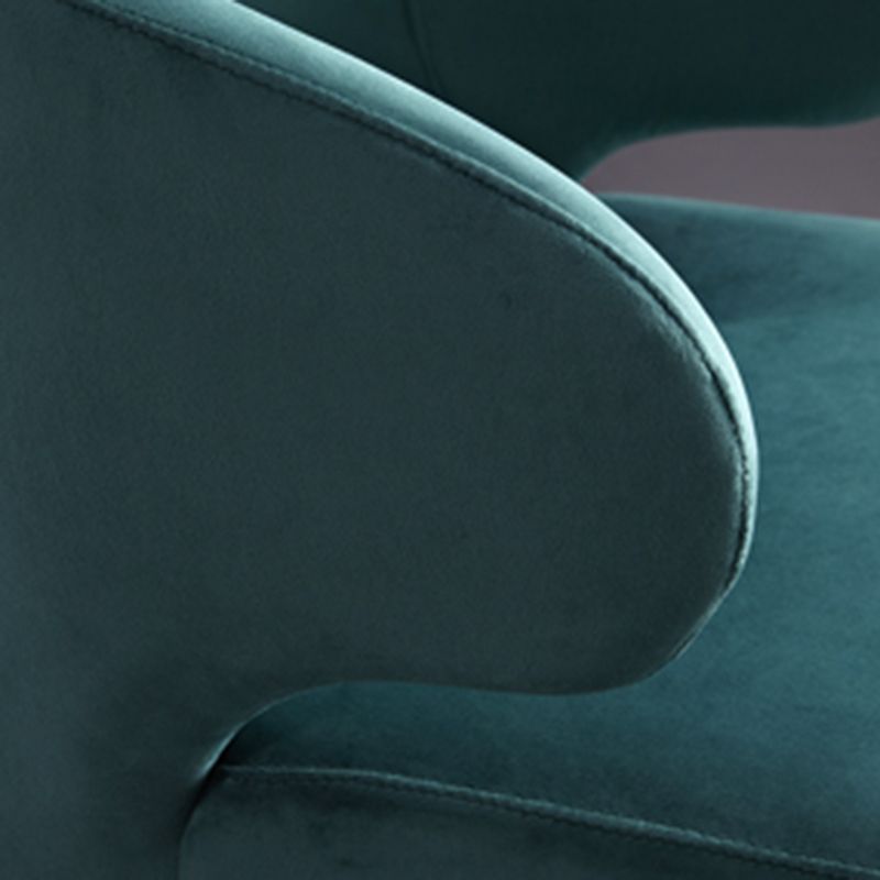 Velvet Dining Arm Chair Upholstered Dining Accent Chair for Home