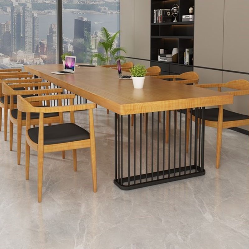 29.25 Inch Height Oval Writing Desk Industrial Solid Wood Office Desk Clearhalo 'furn' 'furn_office_desk' 'Furniture' 'Office Desks' 'Office Furniture' 'office_desk' 1200x1200_1023548b-6547-45cf-befc-24467fa14e08