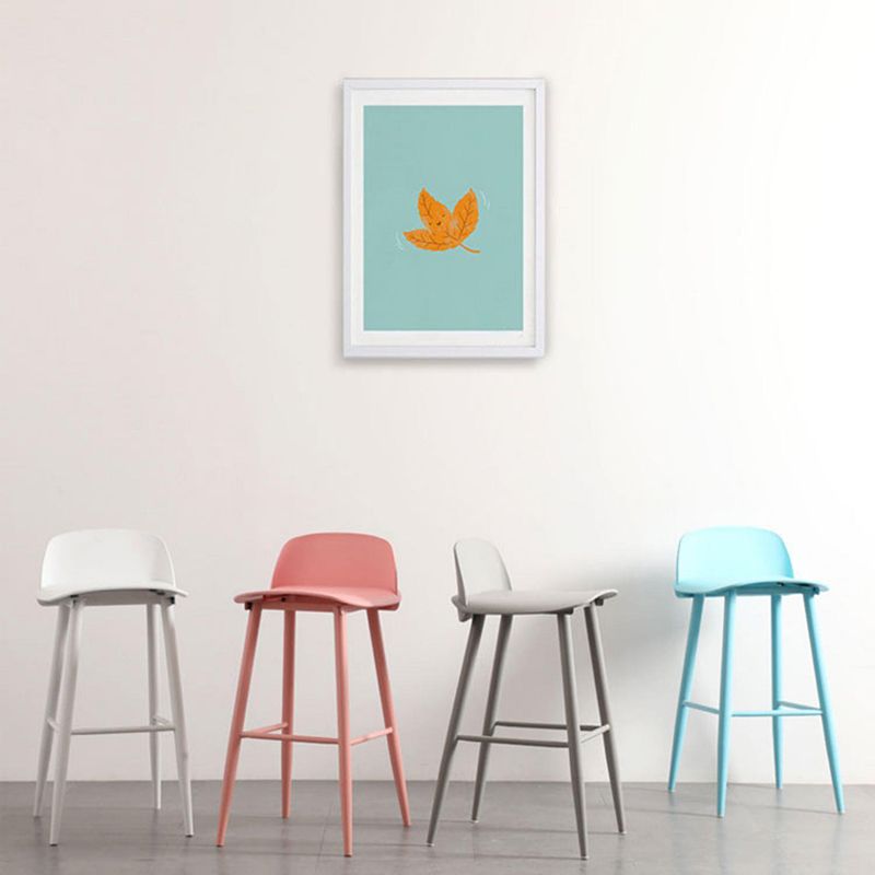 Modern Backrest Armless Counter Stool Iron Cafe Bar Stool with Acrylic Seat and Pedal Clearhalo 'Bar Furniture' 'Bar Stools' 'bar_stools' 'furn' 'furn_bar_stools' 'Furniture' 'Kitchen & Dining Furniture' 1200x1200_10236532-9577-4194-a11e-63942af80e91