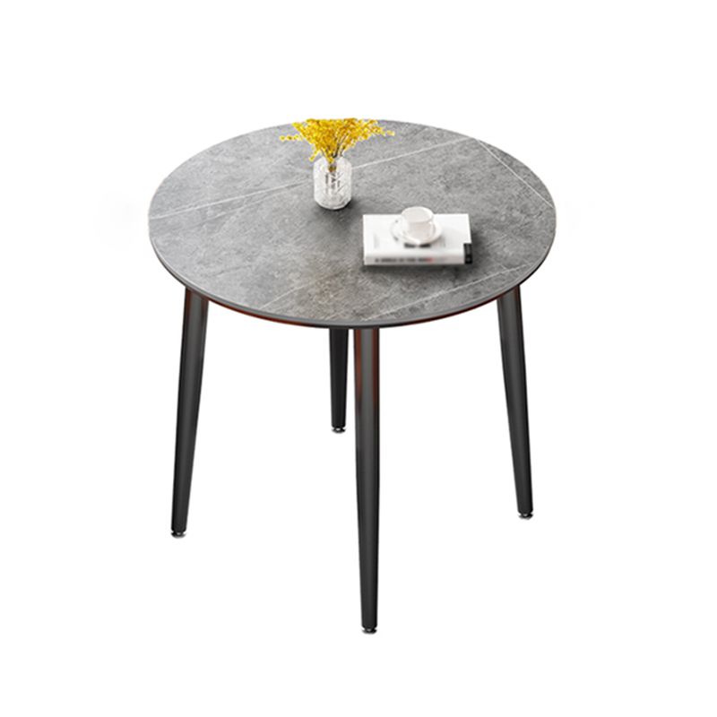 31.5-inch Metal Industrial Dining Table Sintered Stone Top Table with 4 Legs Clearhalo 'Dining Tables & Seating' 'Dining Tables' 'dining_table' 'furn' 'furn_dining_table' 'Furniture' 'furniture_dining_table' 'Kitchen & Dining Furniture' 'kitchen' 'kitchen_dining_table' 1200x1200_1027666d-6a0a-4f86-a444-13016bb05a60