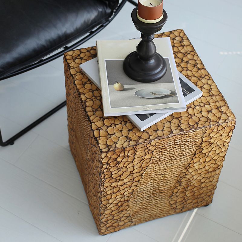 Tavolo da angolo contemporaneo da 14 "tavolino quadrati accento legno laterale