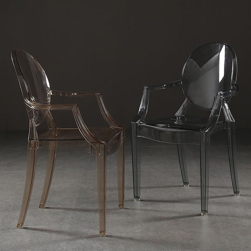 Chaise de salle à manger ouverte moderne en acrylique pour salle à manger pour salle à manger
