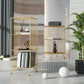 Estantería urbana estantería cerrada retrocedida de estantería de metal vertical para sala de estar