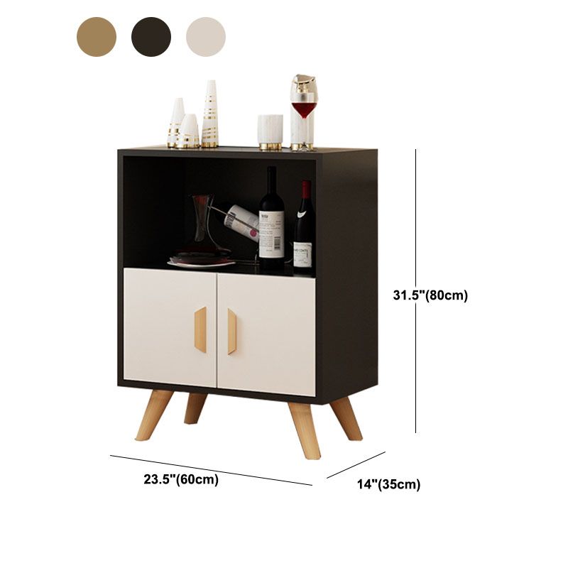 Contemporary Combo Dresser Wooden Bedroom Storage Chest Dresser with Drawers and Doors