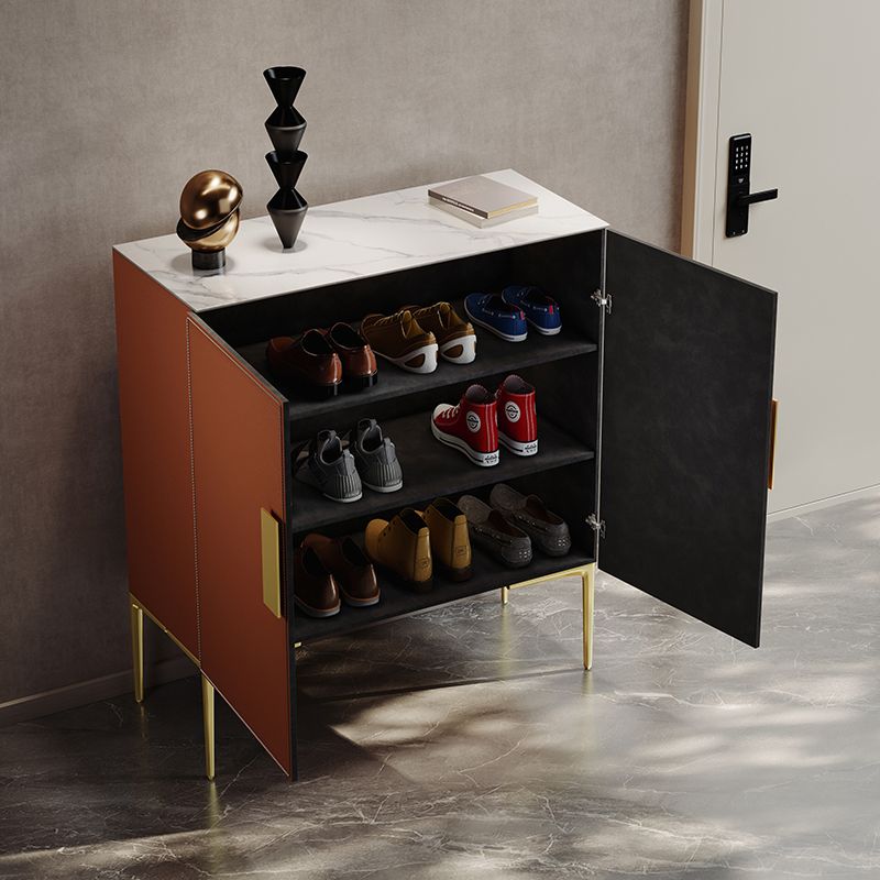 Orange Cabinet Standard 33.46" Tall Accent Cabinet with Doors Clearhalo 'Cabinets & Chests' 'cabinets_chests' 'furn' 'furn_cabinets_chests' 'Furniture' 'Living Room Furniture' 1200x1200_102ae037-e4cc-45bd-9f1f-0a5484448e1d