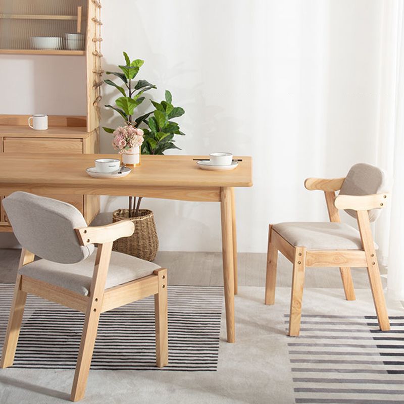 Silla de comedor de madera sólida silla de brazo trasero de estilo moderno para comedor