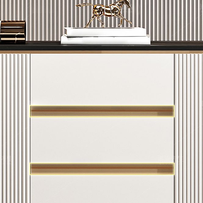 Sideboard da pranzo a 2 porte in stile glam con cassetti per soggiorno