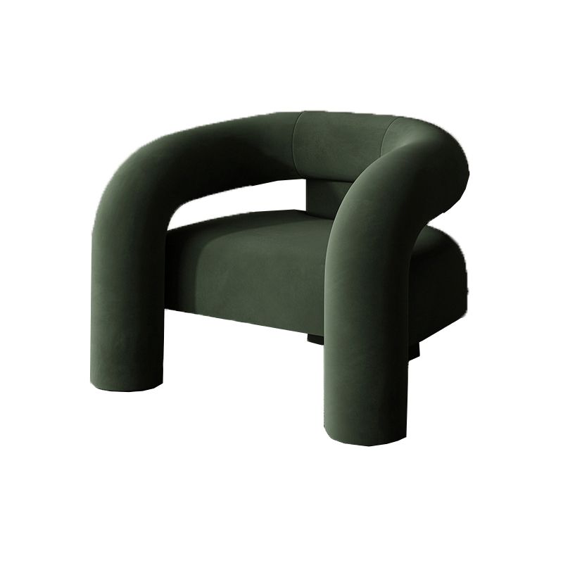 Velvet fauteuil 30.70 "High massief houten frame stoel voor woonkamer