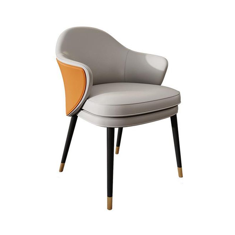 Contemporary 1/4/5 Pieces Dining Set Round Dining Room Table Set with Leather Chairs Clearhalo 'Dining Room Sets' 'Dining Tables & Seating' 'dining_room_set' 'furn' 'furn_dining_room_set' 'Furniture' 'furniture_dining_room_set' 'Kitchen & Dining Furniture' 'kitchen&dining_furn' 'kitchen' 1200x1200_102e5052-a28b-4870-835e-e1083449038d