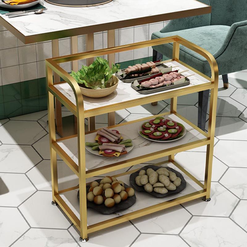 Modern 25.59"H Stationary Prep Table Metal Prep Table for Home Use Clearhalo 'furn' 'furn_kitchen_islands_carts' 'Furniture' 'Kitchen & Dining Furniture' 'Kitchen Islands & Carts' 'kitchen_islands_carts' 1200x1200_102f3369-5f6b-41c3-9ce4-c0862ff19fe0
