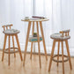 1/3 Pieces Modern Solid Wood Round Pub Table with High Stools