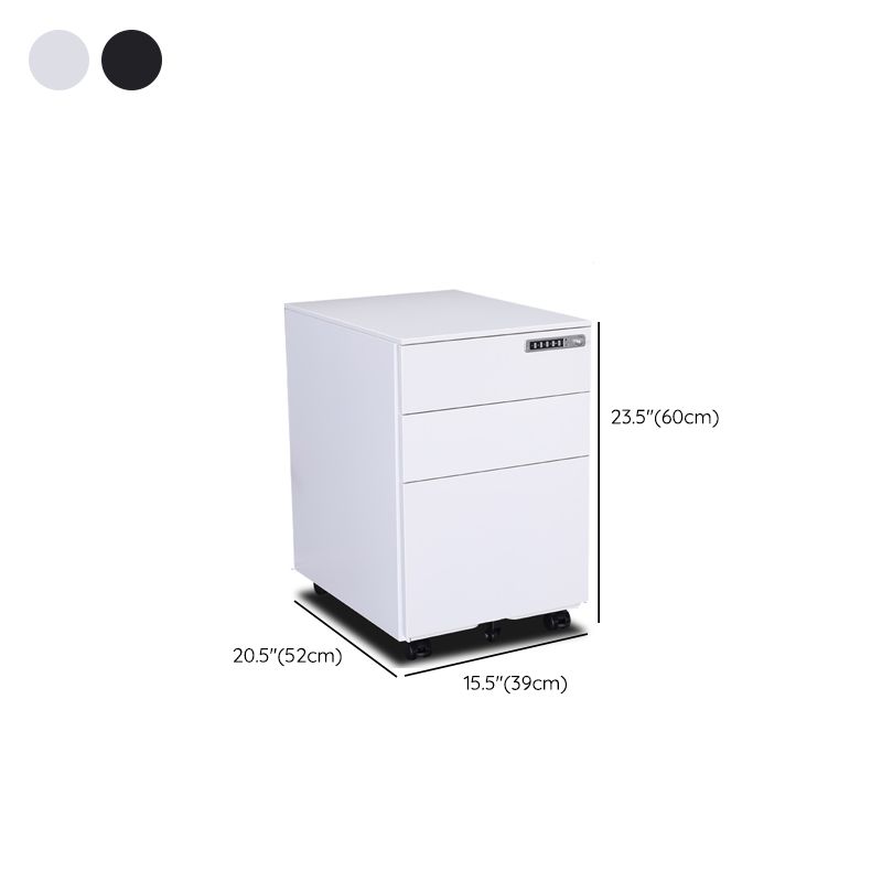 Archivo de archivos de acero contemporáneo Pedestal Pedestal Archiving con bloqueo y almacenamiento