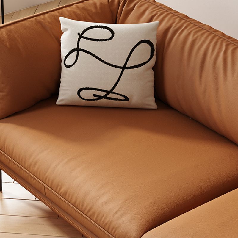 Faux Leather Tight Back Settee Modern Square Arm Couch in Black/Brown/Gray Clearhalo 'furn' 'furn_sofas' 'Furniture' 'furniture_sofas' 'Living Room Furniture' 'Sofa' 'sofas' 1200x1200_10310e65-4924-48e4-853c-399be2ae9940