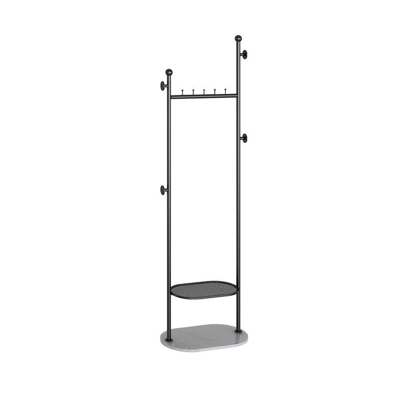 Modern Metal Hall Stand Hanging Rail Storage Shelving and Hooks Entryway Kit