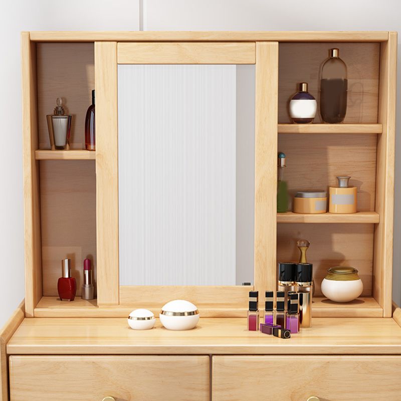 2-laders spiegel ijdelheid tafel Scandinavische houten kaptafel