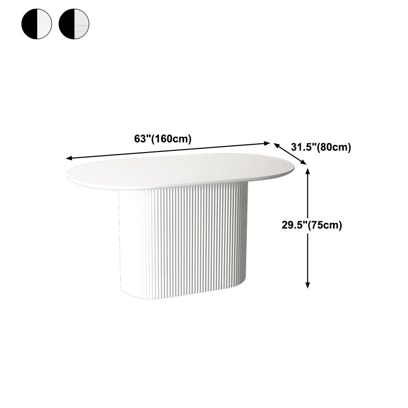 Solid Wood Base Contemporary Oval Dining Table Pedestal Table for Dining Room Clearhalo ' dining_table' 'Dining Tables & Seating' 'Dining Tables' 'furn' 'furn_dining_table' 'Furniture' 'furniture_dining_table' 'Kitchen & Dining Furniture' 'kitchen&dining_furn' 'kitchen' 'kitchen_dining_table' 1200x1200_1033c53f-cecc-4b61-a0ab-cee26b3fefad