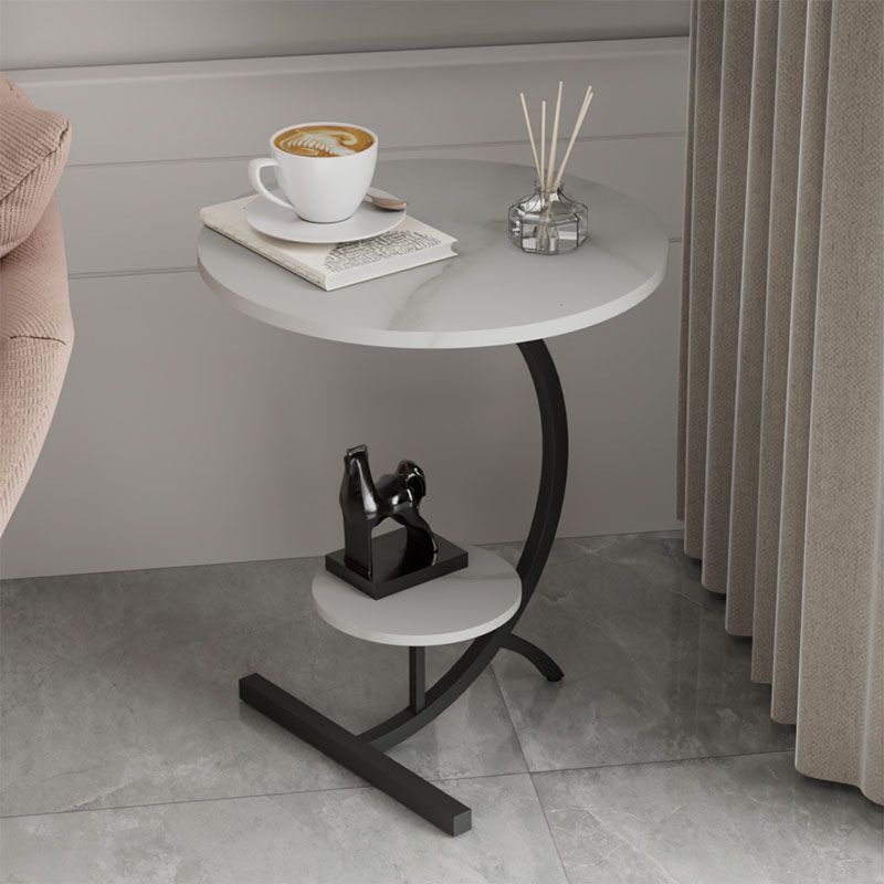End Table with Storage and Shelf Modernist Slate Abstract Side Table Clearhalo 'Coffee & Accent Tables' 'End & Side Tables' 'end_side_tables' 'furn' 'furn_end_side_tables' 'Furniture' 'Living Room Furniture' 1200x1200_103520c1-439a-4d29-bf90-8bbf46b6f2ac