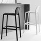 Modern Plastic Footrest Bar Stool Low Back Coffee Shop Counter & Bar Stool