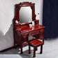 Traditions Red Oak Vanity Set Solid Wood Vanity with Drawers and Mirror