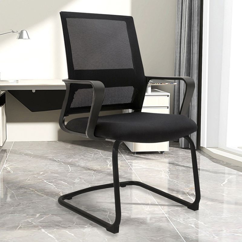 Modern Desk Chair Mesh Computer Chair Mid-Back Chair No Wheels Clearhalo 'furn' 'furn_office_chair' 'Furniture' 'Office Chairs' 'Office Furniture' 'office_chair' 1200x1200_10388829-492b-4a6f-989c-fac3c8db3efb