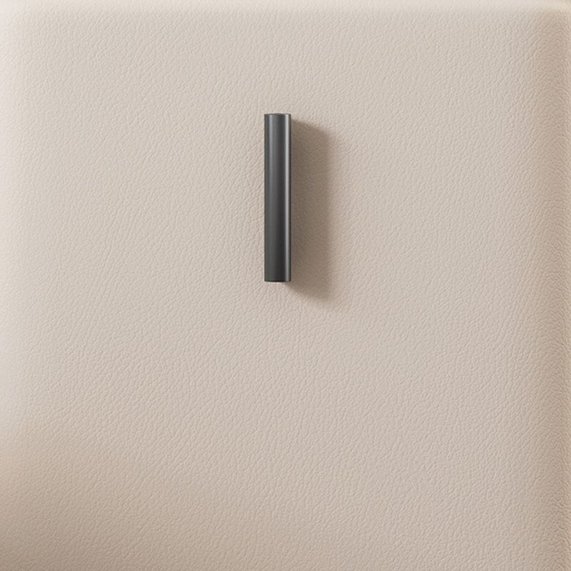 Mesa de acento de piedra contemporánea Nightsand de 19.68 "Alto 1 cajón de la cama de la cama de cajones