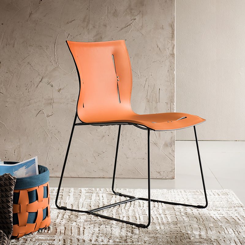 Metal Frame Dining Room Chair Indoor Faux Leather Dining Chair Clearhalo 'Dining Chairs' 'Dining Tables & Seating' 'dining_chair' 'furn' 'furn_dining_chair' 'Furniture' 'Kitchen & Dining Furniture' 1200x1200_10398779-1654-40b4-8912-919ad2cc6136