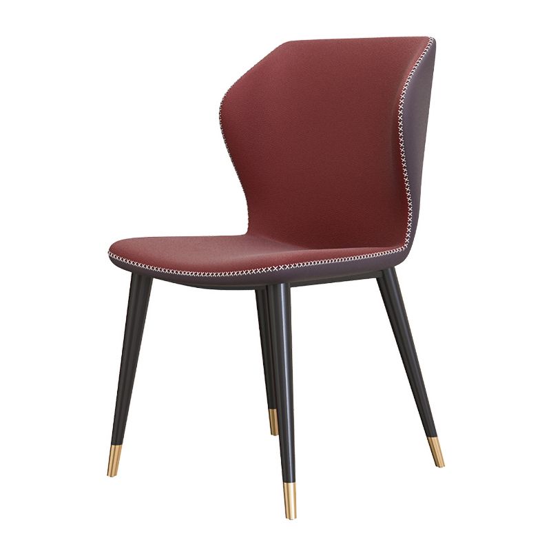 Contemporary Style Leather Dining Chairs Wingback Dining Armless Chair for Home Use Clearhalo ' kitchen&dining_furn' 'Dining Chairs' 'Dining Tables & Seating' 'dining_chair' 'furn' 'furn_dining_chair' 'Furniture' 'furniture_dining_chair' 'Kitchen & Dining Furniture' 'kitchen' 1200x1200_103a8d71-573e-4ee8-aab5-8b67ac2f3756