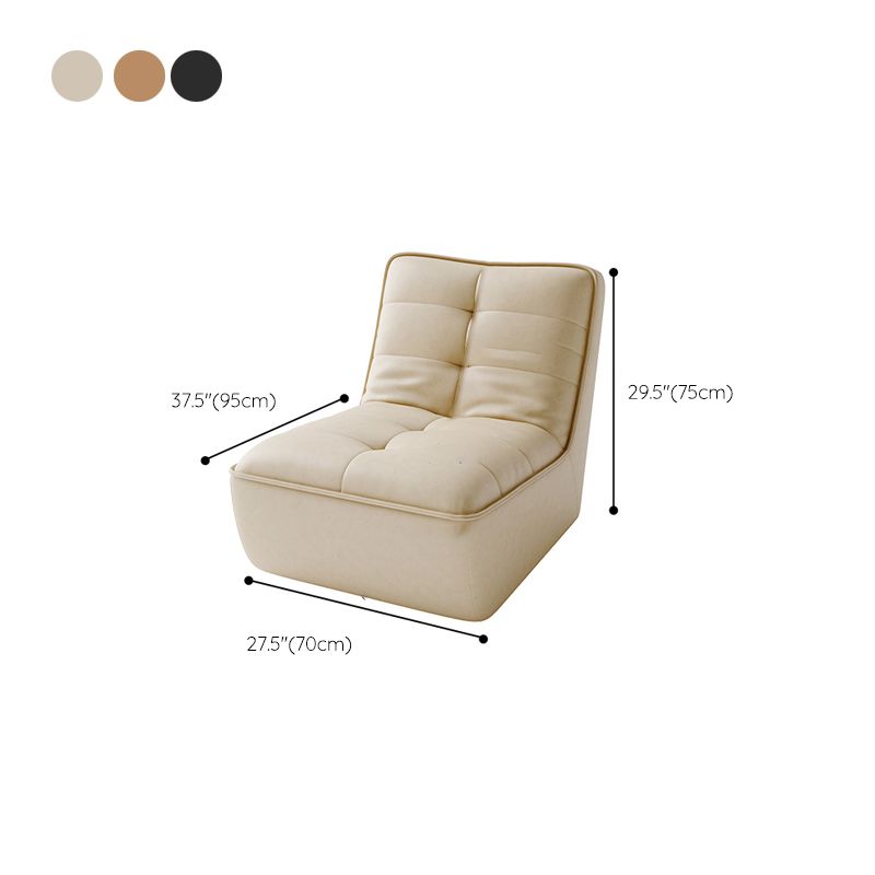 Armless Faux Leather Sofa Mid Century Modern Tufted Back Sofa Clearhalo 'furn' 'furn_sofas' 'Furniture' 'Living Room Furniture' 'Sofa' 'sofas' 1200x1200_103ad397-4ecd-4527-8b6e-4d72945ea7ca