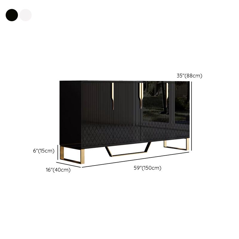 Glam buffet sideboard mobili a specchio a 4 porte a buffet da pranzo