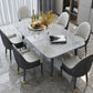 Traditional Luxury Rectangle Dining Table Sintered Stone Table with 4 Black Legs for Dining Room Clearhalo ' dining_table' 'Dining Tables & Seating' 'Dining Tables' 'furn' 'furn_dining_table' 'Furniture' 'furniture_dining_table' 'Kitchen & Dining Furniture' 'kitchen&dining_furn' 'kitchen' 'kitchen_dining_table' 1200x1200_103e5988-7eff-46cc-8320-c9c77879fb35