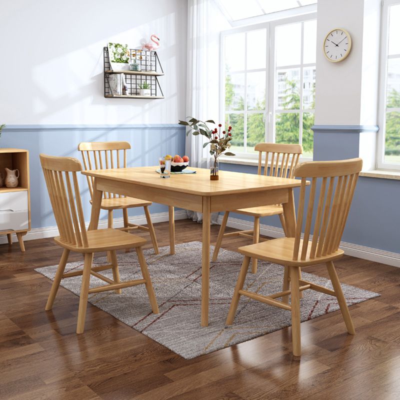 Rubberwood Dining Table Modern Rectangle Dining Table for Kitchen Clearhalo 'Dining Tables & Seating' 'Dining Tables' 'dining_table' 'furn' 'furn_dining_table' 'Furniture' 'Kitchen & Dining Furniture' 1200x1200_103f42e3-7850-4858-8739-9f2bed70d643