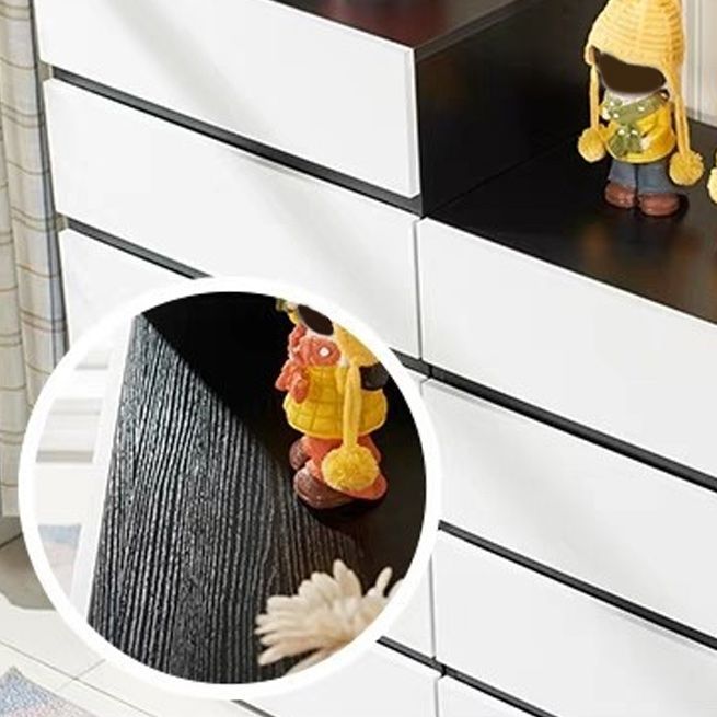 Contemporary Chest with Wooden Drawers Water Resistant Chest