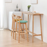 Contemporary Rectangle Bar Table Solid Wood Counter Height Bar Dining Table