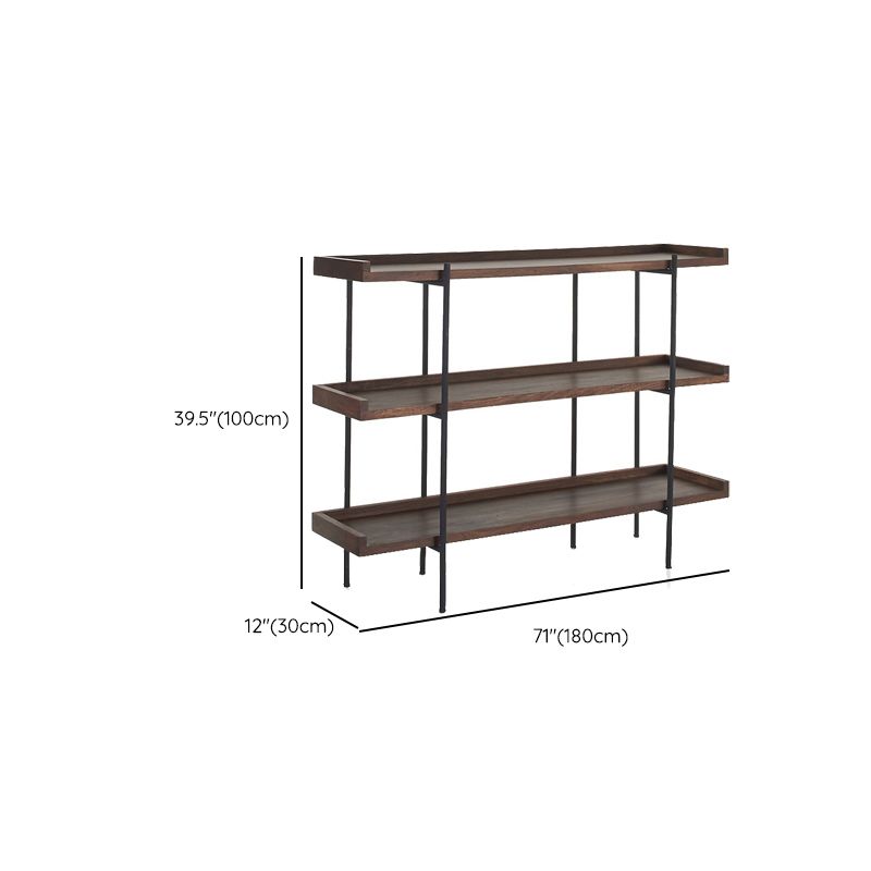 Wooden Standard Bookcase Industrial Open Back Bookshelf with Shelves Clearhalo 'Bookcases' 'furn' 'furn_bookcases' 'Furniture' 'Office Furniture' 1200x1200_1043a8e1-f8a6-4db9-8bf6-07605ff28d62
