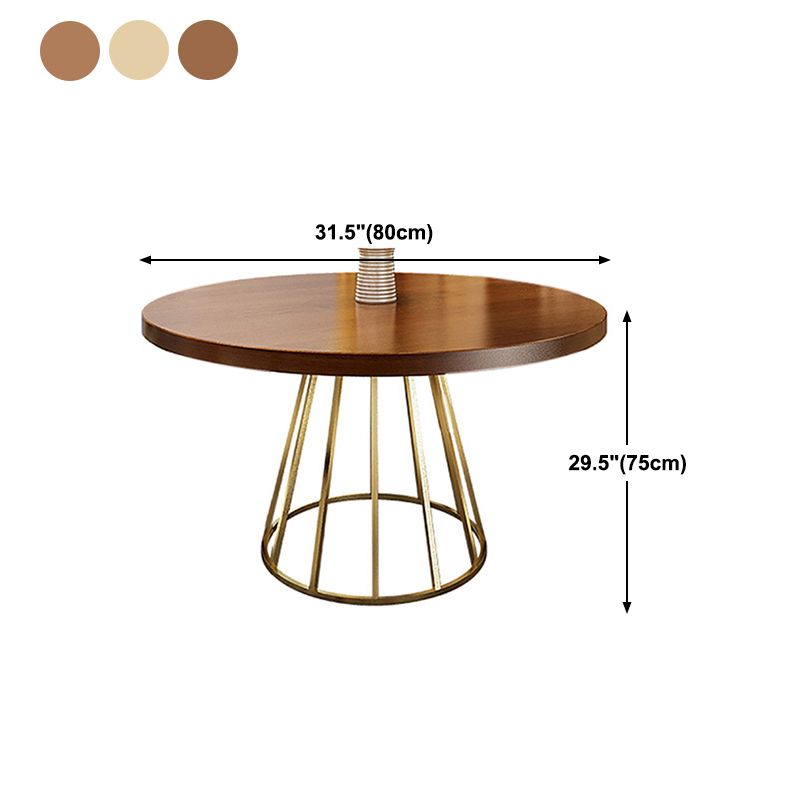 Contemporary Round Wood Table Standard Height Dining Table with Pedestal Base Clearhalo ' dining_table' 'Dining Tables & Seating' 'Dining Tables' 'furn' 'furn_dining_table' 'Furniture' 'furniture_dining_table' 'Kitchen & Dining Furniture' 'kitchen&dining_furn' 'kitchen' 'kitchen_dining_table' 1200x1200_10457435-2a40-4371-a6d6-b1eb18857afc