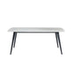 Rectangle Industrial Stone Table Standard Height Kitchen Room Table with 4 Legs
